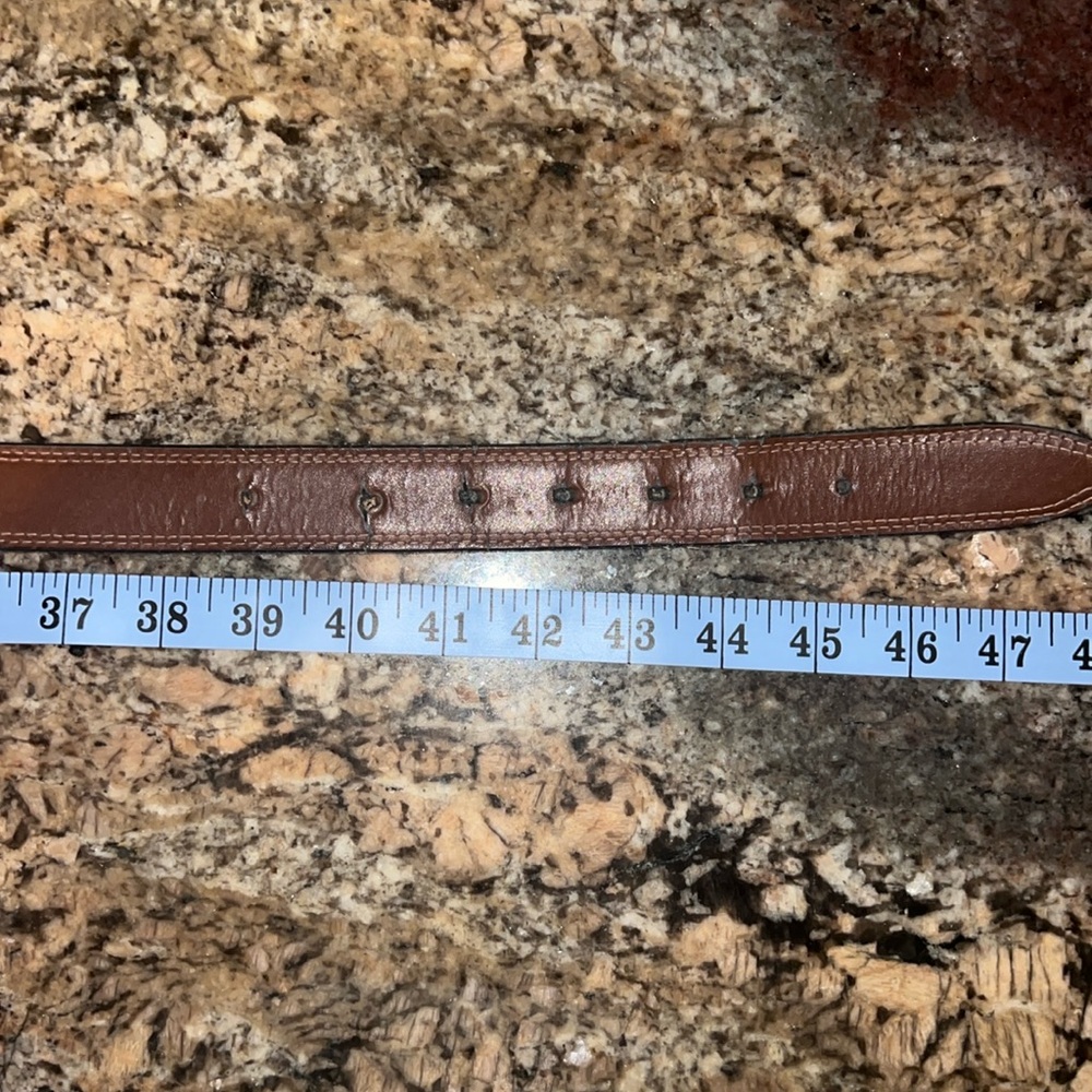 44” Maroon Leather Belt in VG Condition - Picture 7 of 7
